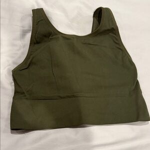 PINK Victoria's Secret Olive Crop Top